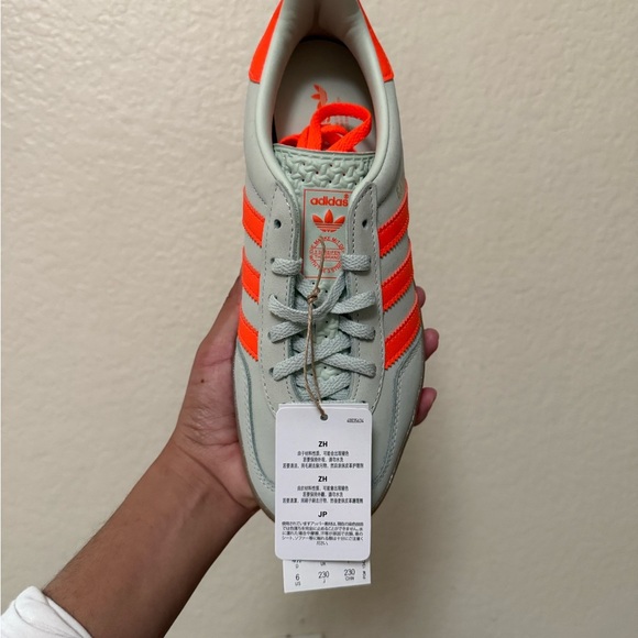 adidas Mint Green and Orange Sneakers - Picture 2 of 6